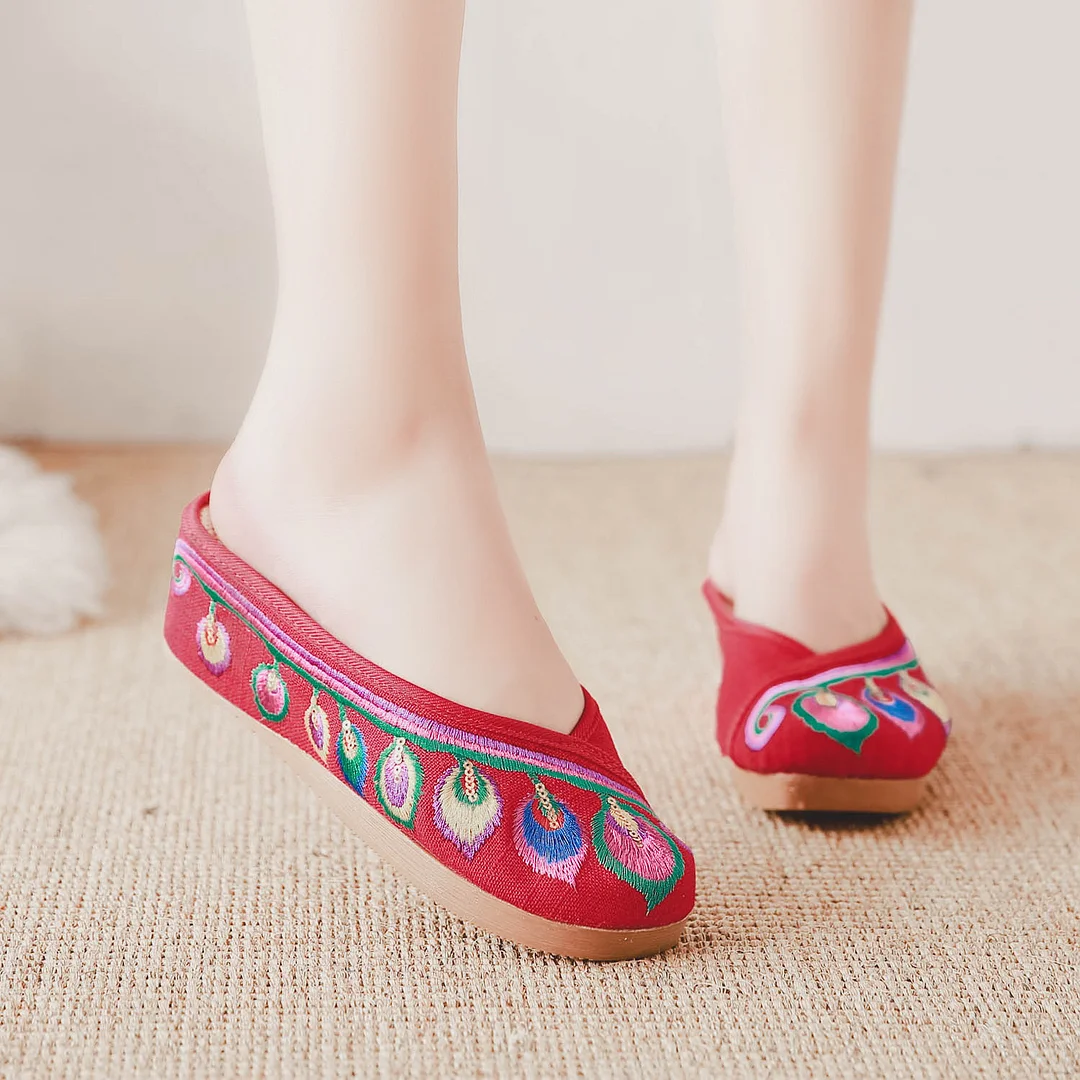 Colourp Colourp Sequined Nail Beads Pierced With Sandals In Women's Embroidered Cloth Shoes