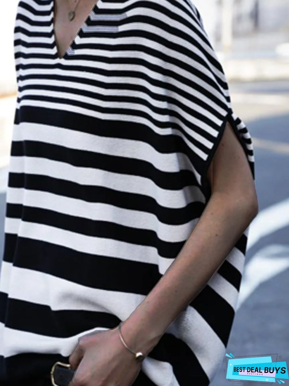 Vintage Stripes Short Sleeve Tops