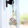 >SALE<6Pcs Acrylic Double Sided Elephant Diamond Painting Keychain for Bag Decor