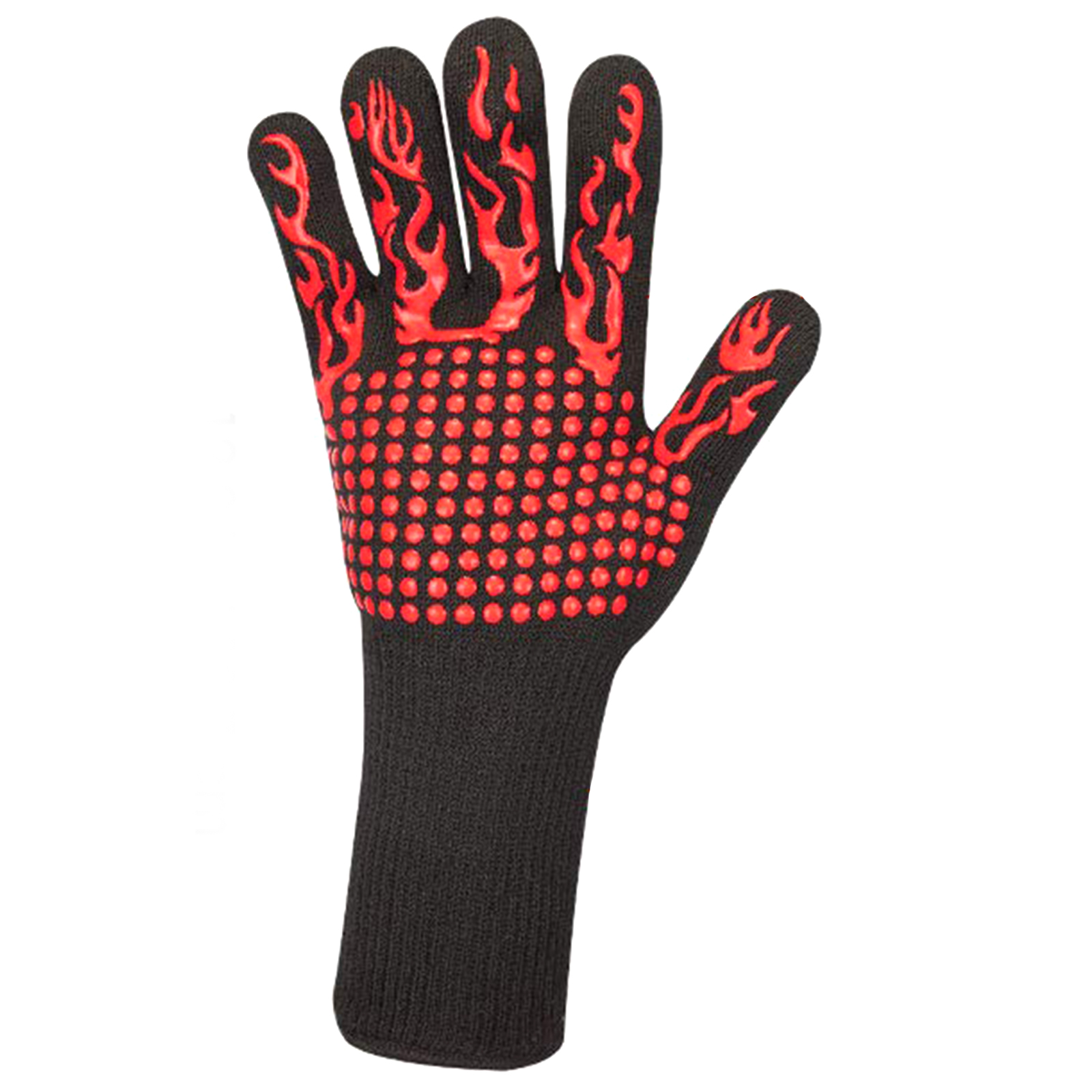 

Oven Gloves, Heat Resistant Non-Slip Kitchen Safe Cooking BBQ Gloves (Red), 501 Original
