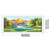 Mountain Flowing Water-11CT Stamped Cross Stitch Silk Thread 150*65cm/59.06*25.59in(Big Size)