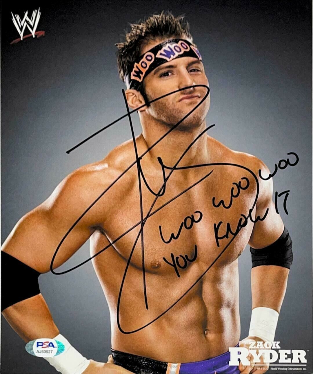 WWE ZACK RYDER HAND SIGNED AUTOGRAPHED 8X10 PROMO Photo Poster painting WITH PROOF AND PSA COA Z