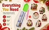 6PCS Santa Claus Series DIY Pearl Diamond Painting Christmas Fridge Magnets, Sparkling Rhinestone Refrigerator Magnet Craft Kit for Home Decor & Gifts
