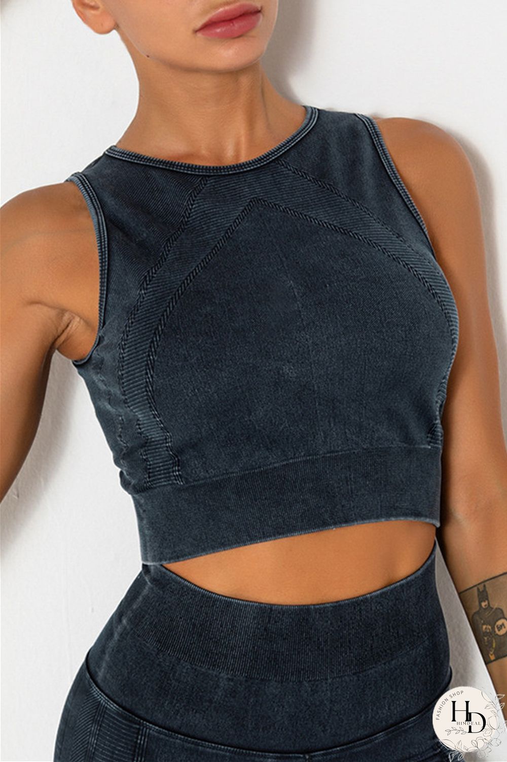 Grey Casual Sportswear Solid Vests