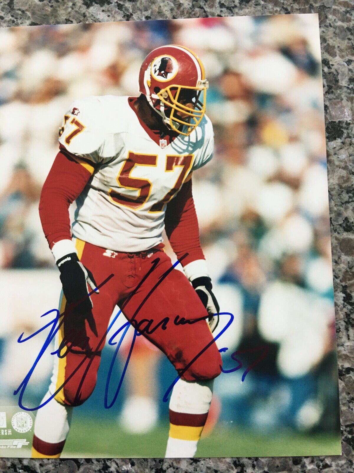 KEN HARVEY WASHINGTON REDSKINS RARE SIGNED Photo Poster painting