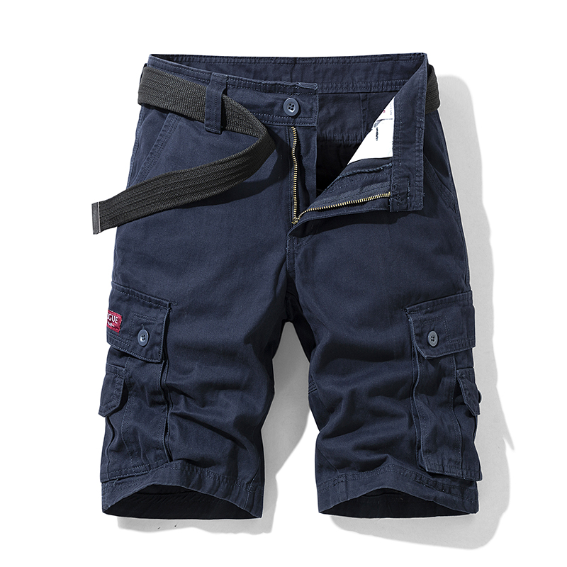 Tomroads Men Summer New Solid Color Military Affairs Cargo Shorts Fashion Casual Loose Outdoors Comfort Multiple Pockets Shorts Men
