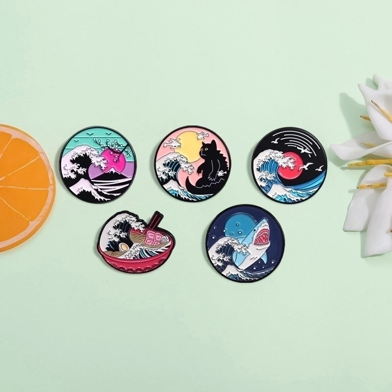 Cartoon Style Cute Cartoon Alloy Stamping Stoving Varnish Plating Unisex Brooches