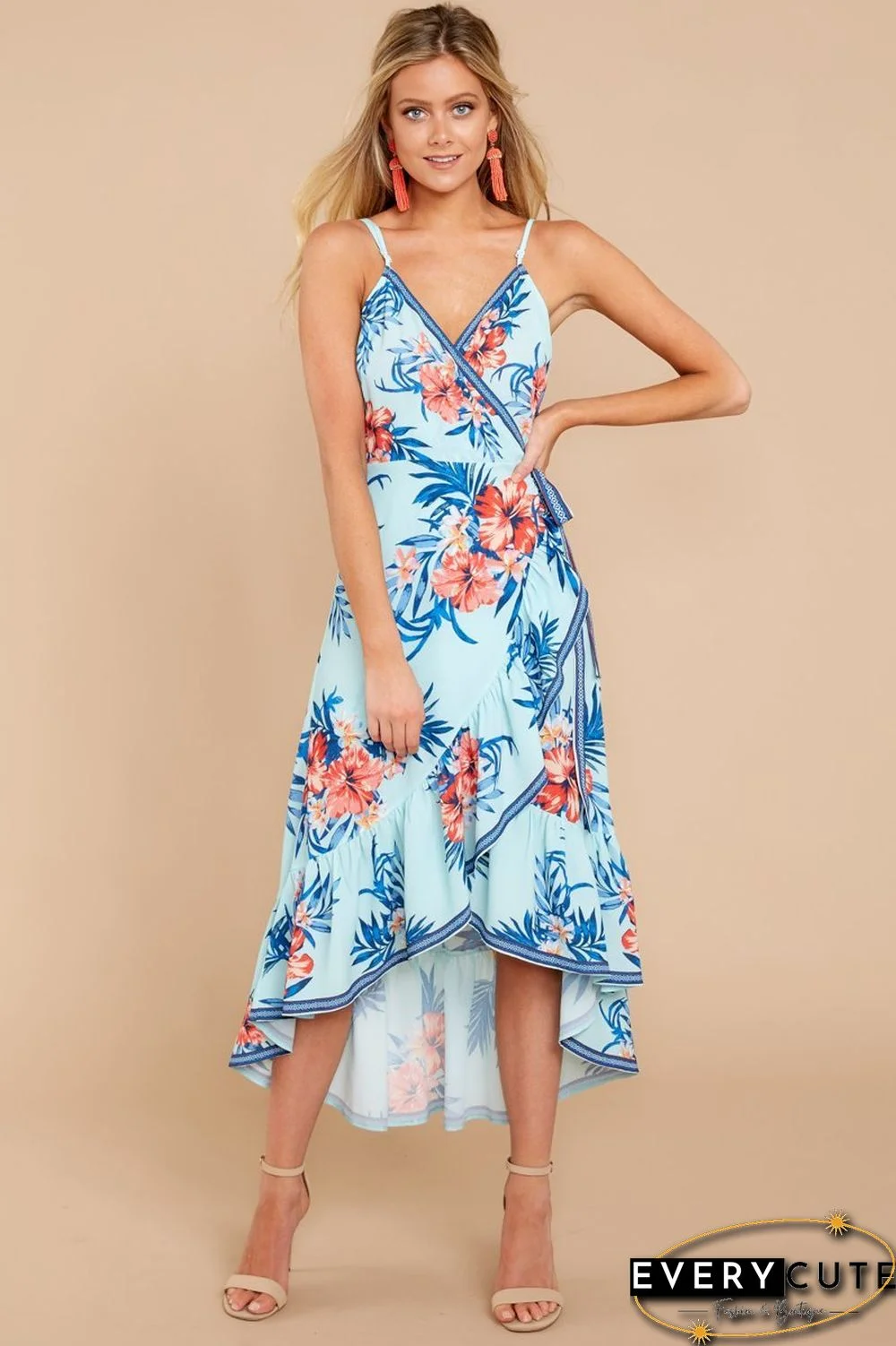 Long Way Home Tropical Print Dress