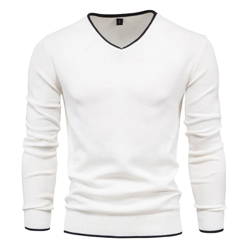 Men's Sweater Solid Color Long Sleeve Pullover