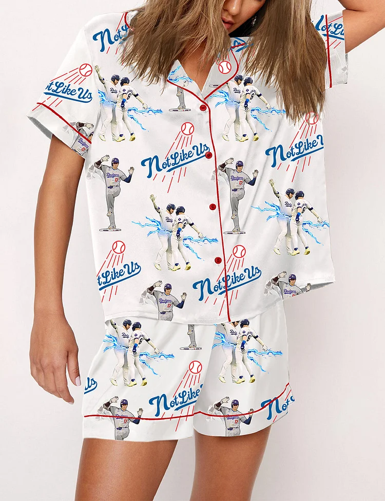 Women's Dodgers Baseball Pajama Set