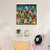 Colored Houses-14CT Stamped Cross Stitch 40*40cm/15.75*15.75in tapestrymarket
