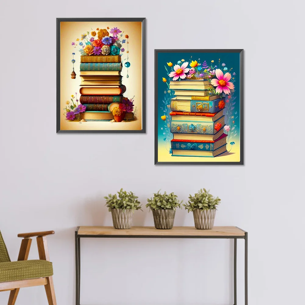 2pcs/Set Diamond Painting - Full Round Drill - Flower Book(Canvas|30*40cm)