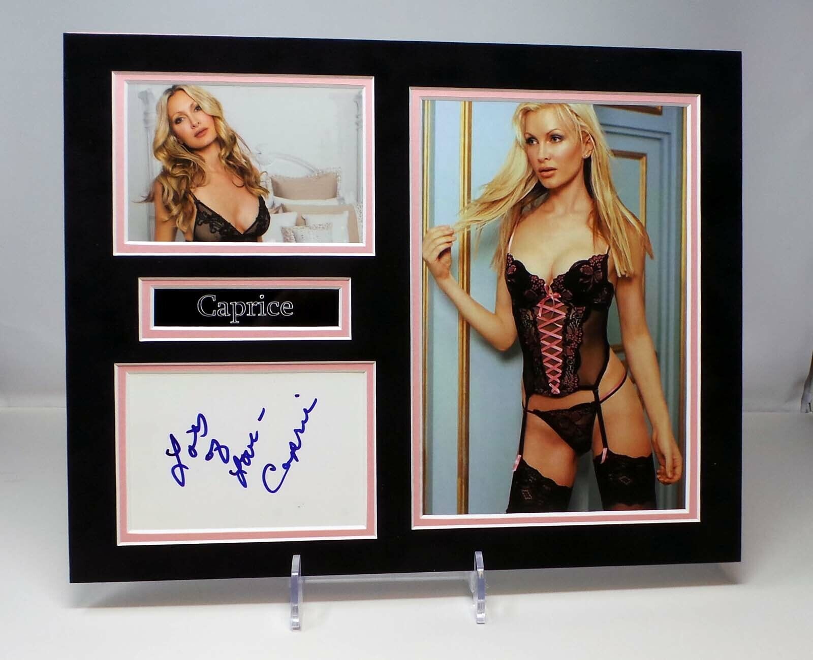 CAPRICE Signed Mounted Photo Poster painting Display AFTAL COA Glamour Model