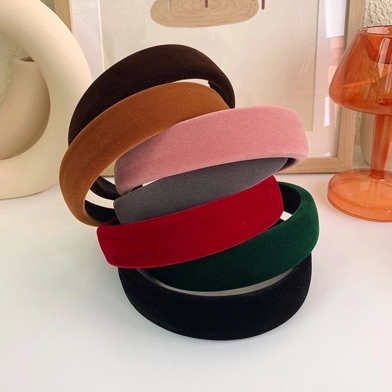 Women's Elegant Retro Solid Color Velvet Hair Band