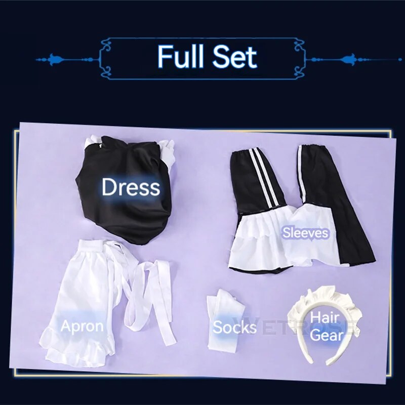 [Wetrose] In Stock Sporty Maid Miku 2023 Cosplay Costume Noodle Stopper Full Set Wig Halloween Xmas