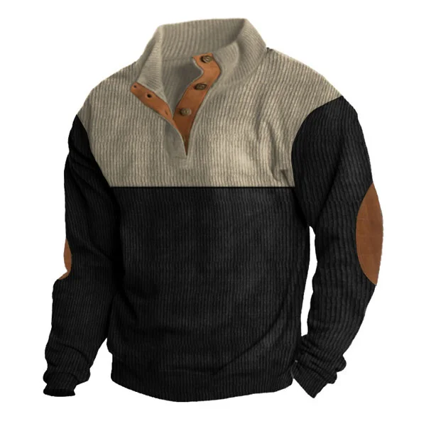 Men's Outdoor Casual Stand Collar Long Sleeva Sweatshirt