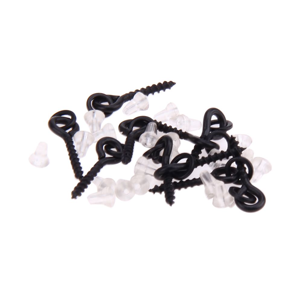 

10 X Bait Screws With Oval Rings + 20 X Hook Stops Carp Fishing Tackle Chod, 透明色, 501 Original