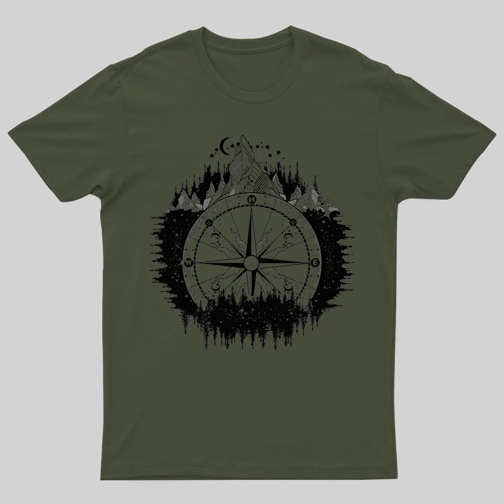 Mountain Compass Printed Men's T-shirt
