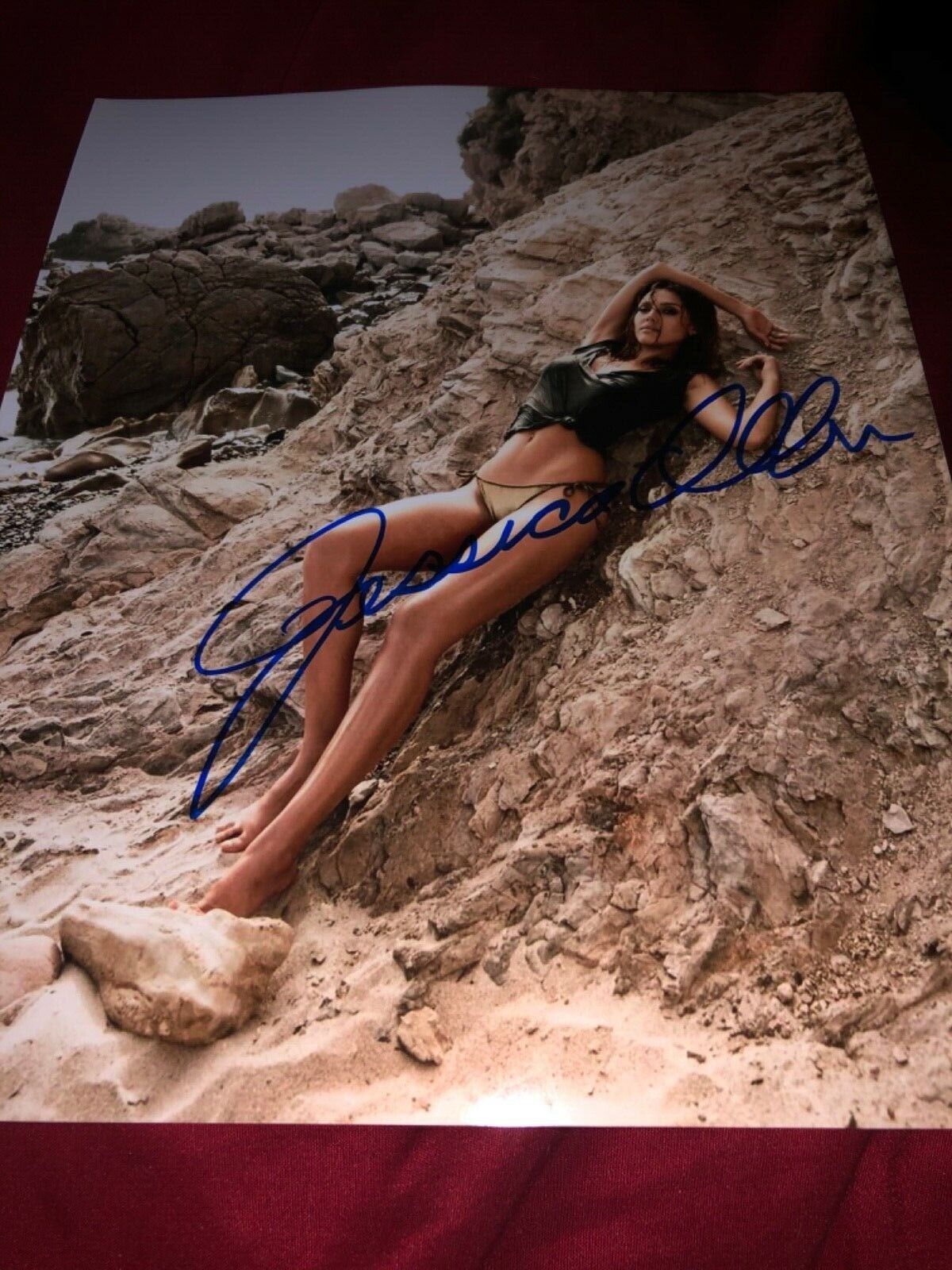 Jessica Alba signed 8 x10 Photo Poster painting sexy picture super duper hot hott