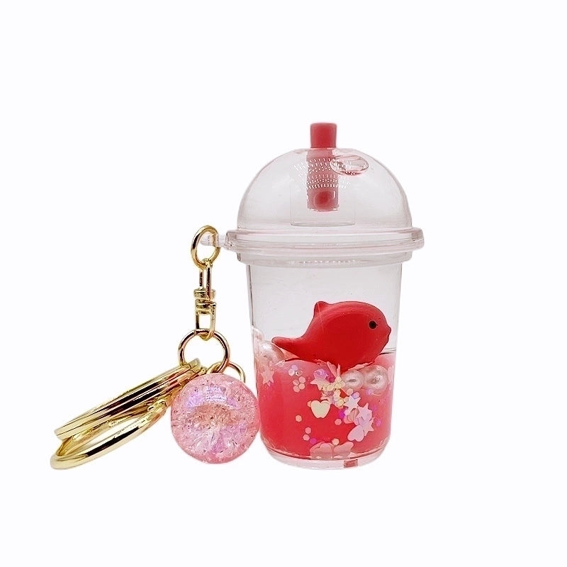 Cute Milky Tea Cup Arylic Women’s Keychain