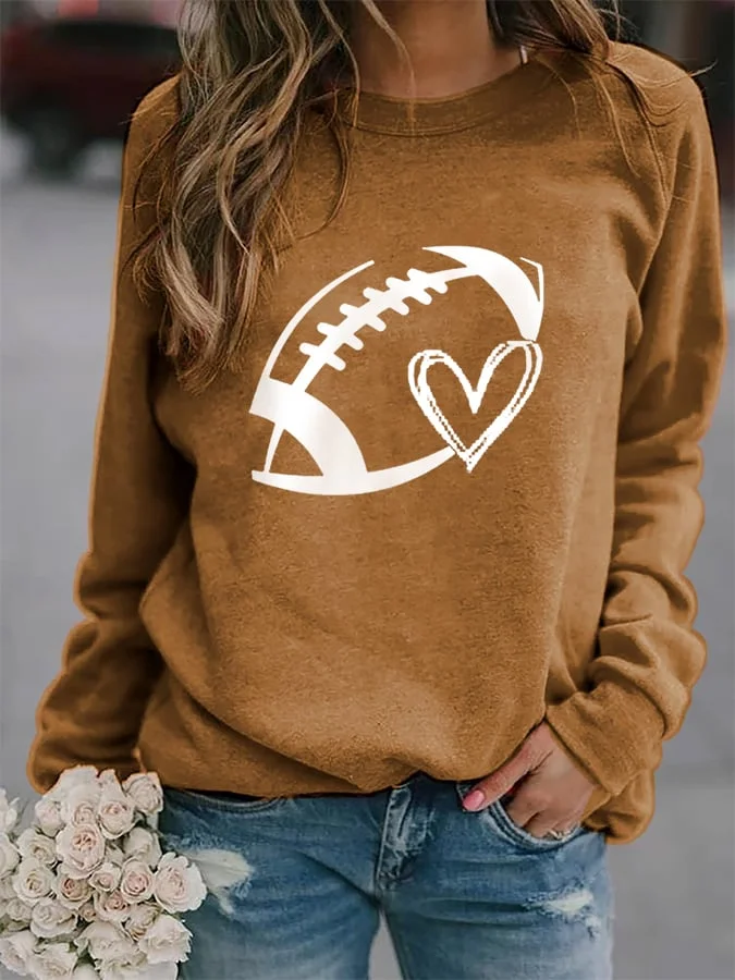 Women's Football Lover Casual Sweatshirt