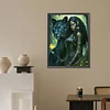 Diamond Painting -DIY Round Drill Woman&Leopard
