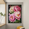 (Big Size)Peony - 11CT Stamped Cross Stitch - 40*60cm - Flower