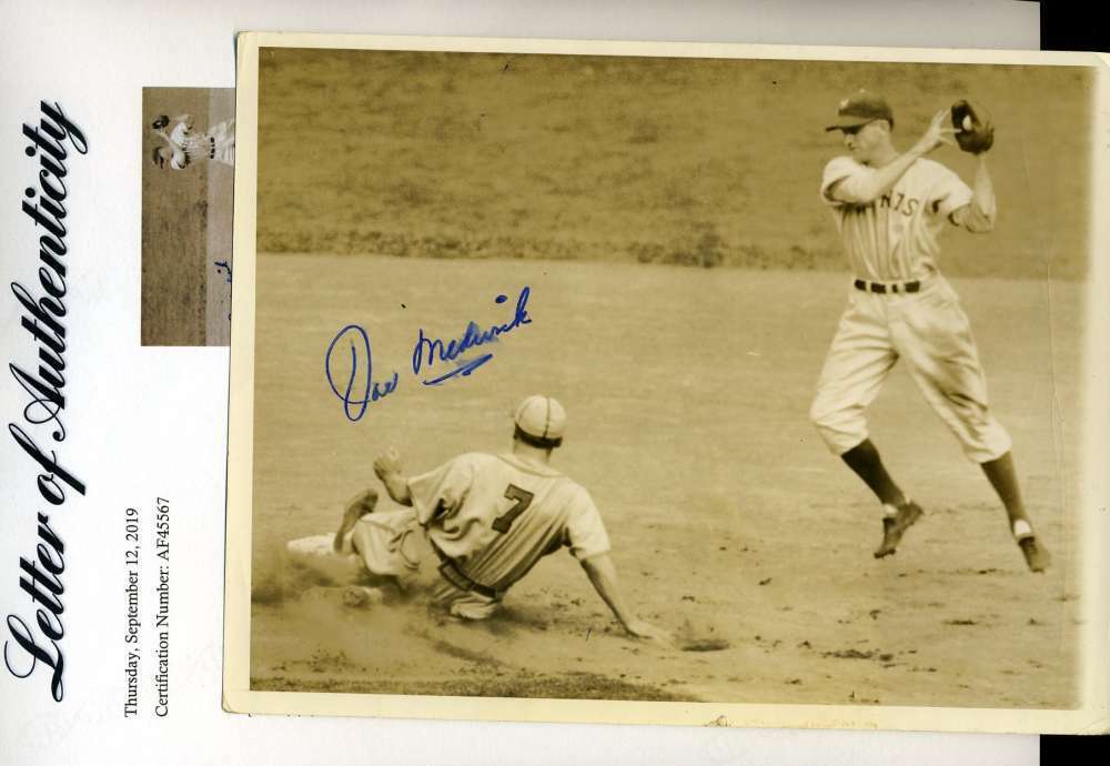 Joe Medwick Psa Dna Coa Hand Signed 7x9 Wire Photo Poster painting Photo Poster painting Autograph