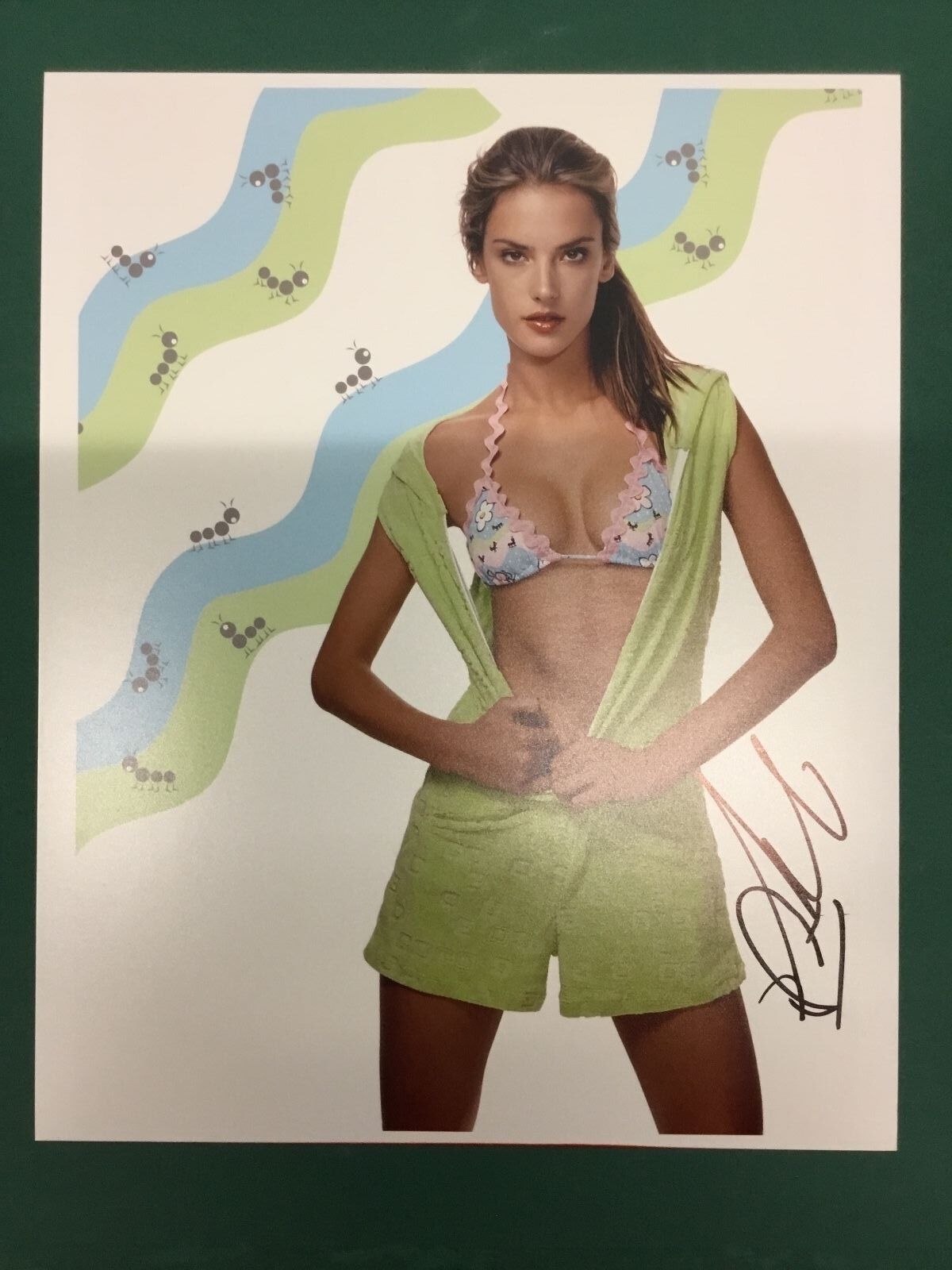 ALESSANDRA AMBROSIO VICTORIA SECRET MODEL AUTOGRAPHED Photo Poster painting SIGNED 8X10 #4