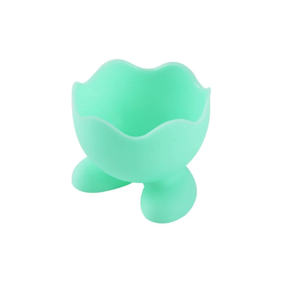 1pc Empty Silicone Egg Holder Cute Cartoon Shaped Non-toxic Anti-fragile Portable Cosmetic Puff Sponge Storage Cup Soft