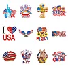 12pcs Independence Day 5D DIY Square Drill Diamond Painting Kits for Adults Beginners Home Decor Diamonds Paintings Gem Art 5.91x7.09in