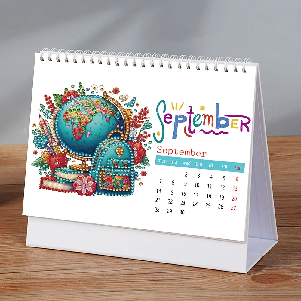 5D/DIY Diamond Painting Calendar Kit Partial Drill Diamond Art Paper Calendar