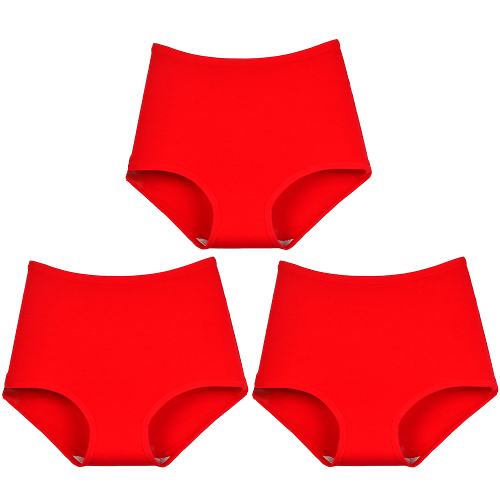 Xinkeke 3Pcs Women Cotton High Waist Panties Breathable Briefs  Plus Size Lingerie Seamless Ladies Panty Underpants Oversize Underwear