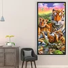 (Big Size) Parent-Child Tiger - 11CT Stamped Cross Stitch 40*70cm/15.75*27.56in