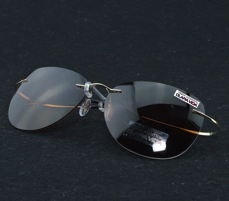 Oculos De Sol Feminina Polarized Sunglasses Clara Vida Men Rimless Frameless Super Light Polarized Uv400 Uv100% Sunglasses