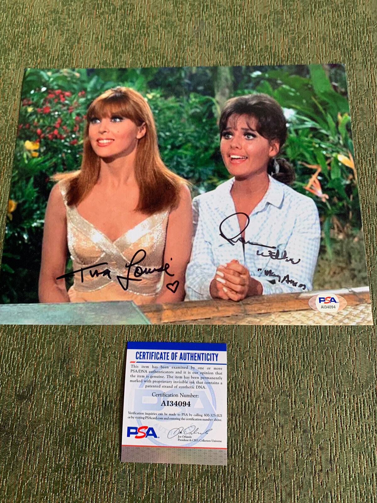 TINA LOUISE DAWN WELLS SIGNED 8X10 Photo Poster painting GILLIGANS ISLAND Psa Coa