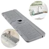2Pcs Silicone Sink Splash Guard Quick Dry Water Catcher Mat for Sink (Grey)