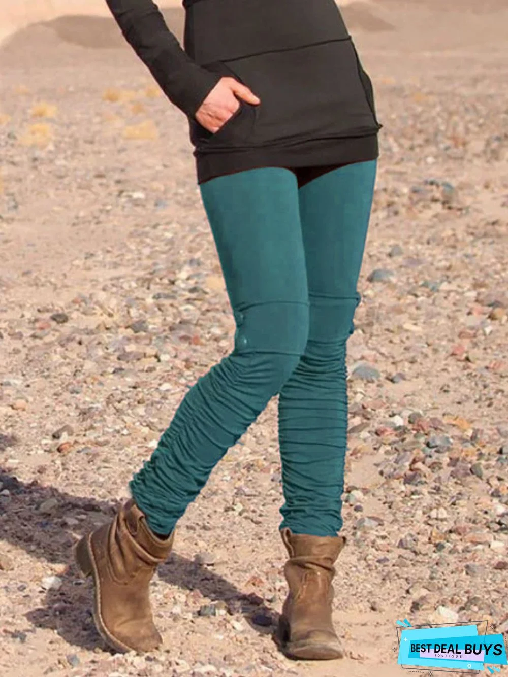 Cotton-Blend Vintage Tight Leggings