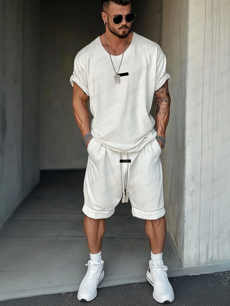 Athleisure Fusion T-Shirt Shorts Set QueenFunky