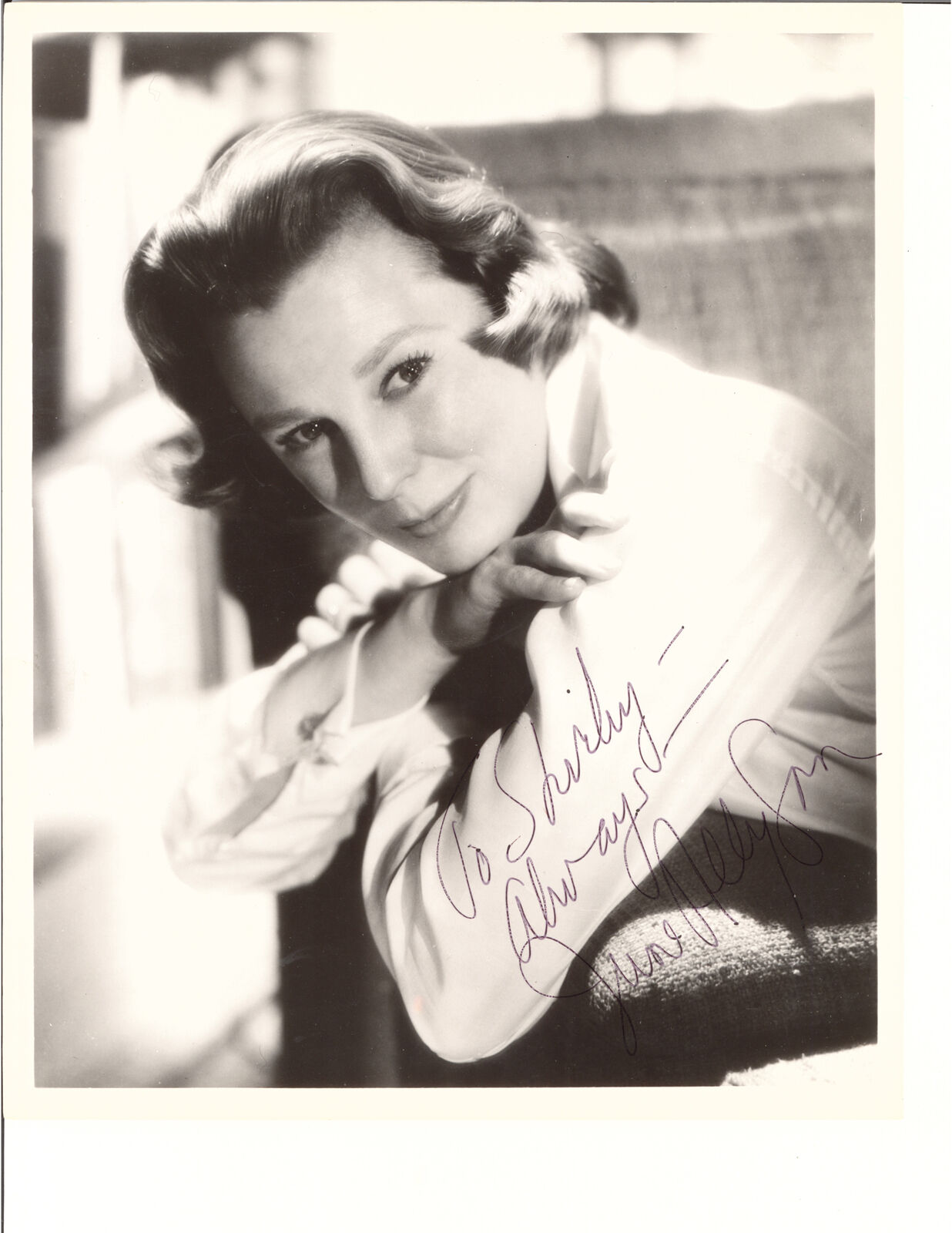 JUNE ALLYSON SIGNED Photo Poster painting AUTOGRAPHED W/COA 8X10