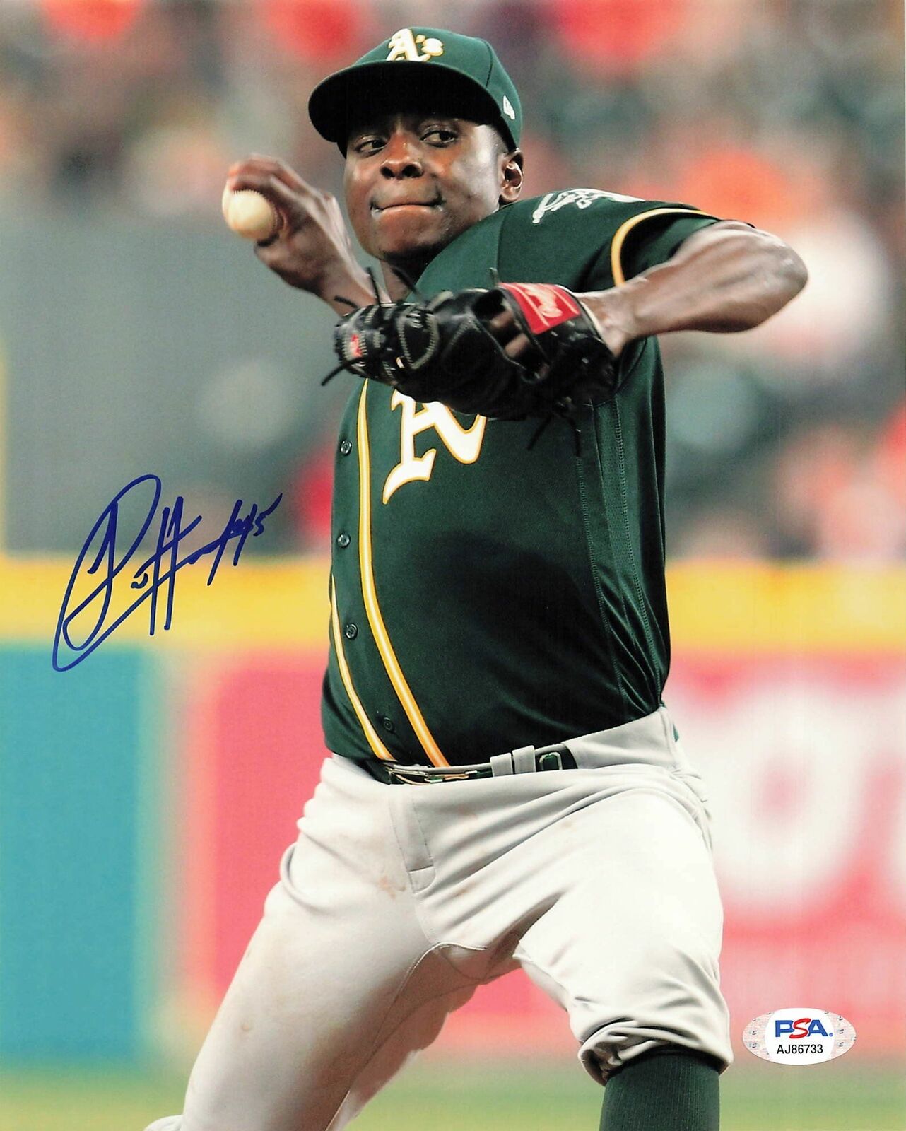 JHAREL COTTON signed 8x10 Photo Poster painting PSA/DNA Oakland Athletics Autographed