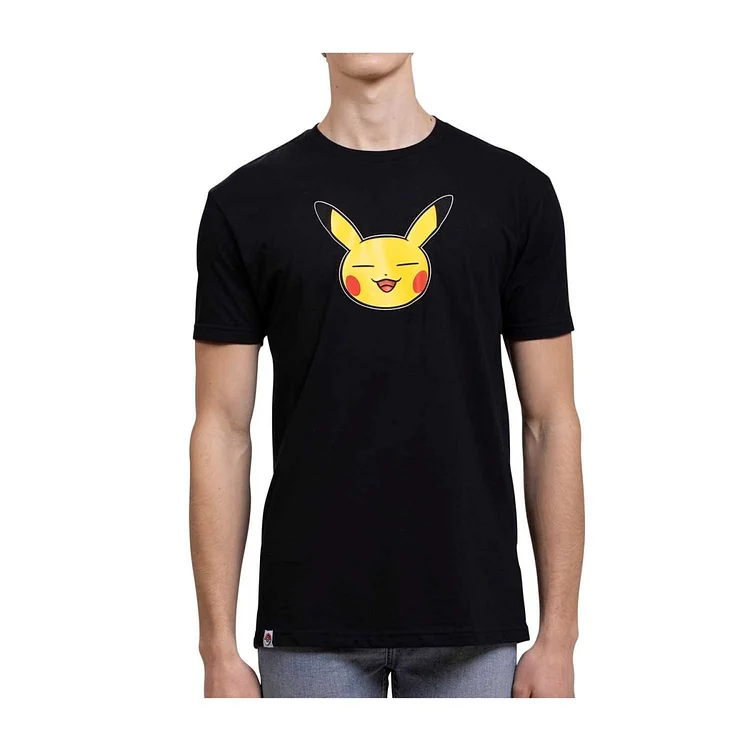 Pokémon Mood Collection: Pikachu Pleased Fitted Crew Neck T-Shirt - Adult