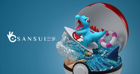 [Pre-Order]Generation II Starter Pokemon Series Totodile's Poké Ball House - Pokemon Resin Statue - SANSUI Studios
