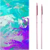2Pcs Digital Oil Painting Brush Set Lightweight Soft Head Nylon Bristles Brush Non-Slip Professional Watercolor Brushes  Painting Supplies (Pink)