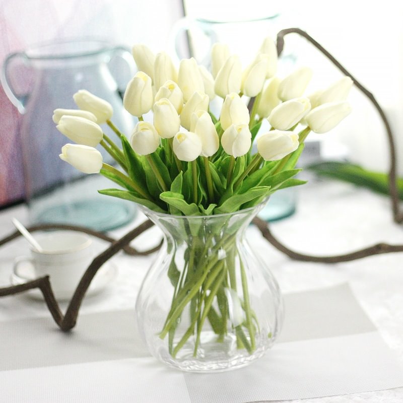Artificial Flowers Mini Tulip Floral Arrangements
