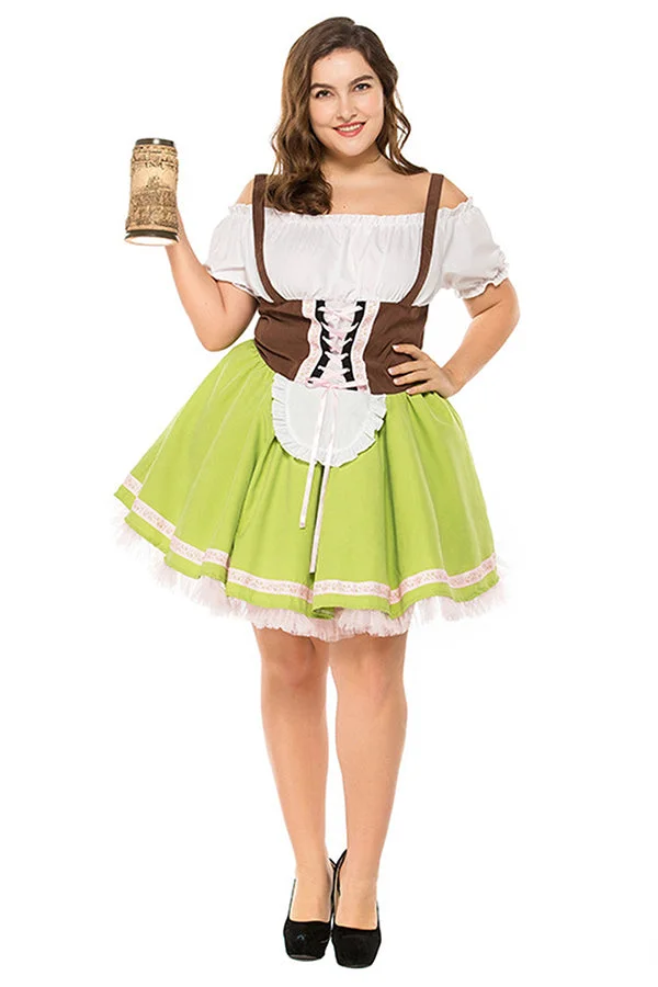 Plus Size Womens German Beer Girl Costume-elleschic