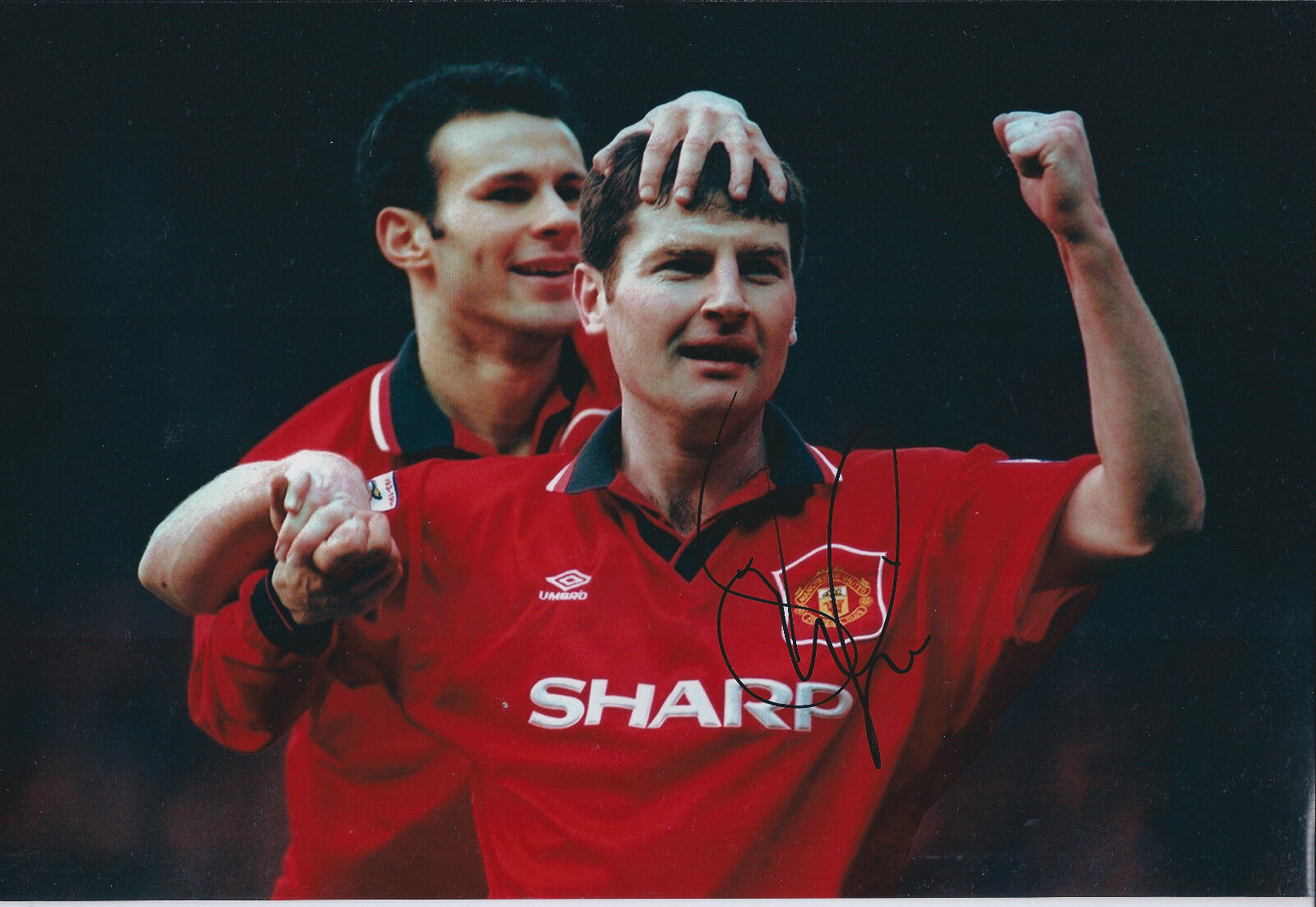 Denis IRWIN Signed Autograph Photo Poster painting AFTAL COA Man Utd Premier League WINNER RARE