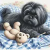 Dog And Bear-11CT Stamped Cross Stitch 40*40cm/15.75*15.75in tapestrymarket