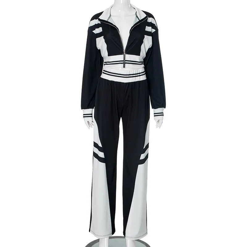 Brownm Brownm Has K24ST398 Women's Clothing 2024 Autumn Fashion Trend Hot Girl Black And White Trousers Suit