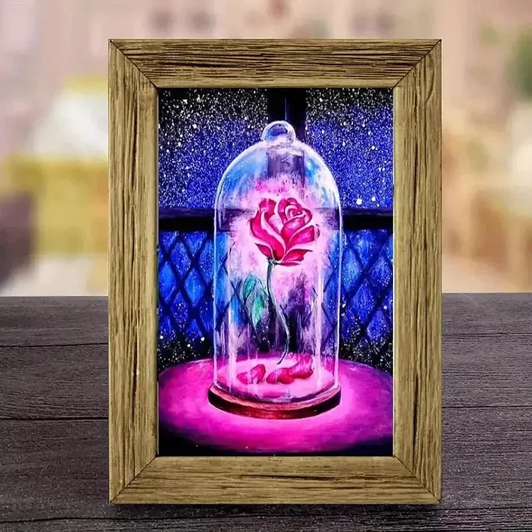 Beauty And The Beast · Rose 40*50CM(Canvas) AB Round Drill Diamond Painting gbfke